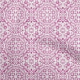 thumbnail image 1 of oneOone Cotton Flex Pink Fabric Asian Block Floral Craft Projects Decor Fabric Printed By The Yard 40 Inch Wide, 1 of 4