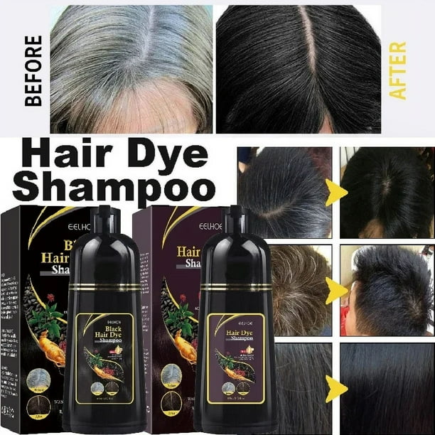 Tinte Canas champú para teñir el cabello 3 en 1 champú para cubrir el  cabello gris ingredientes vegetales naturales restaurar el Color del  cabello Original | Walmart en línea