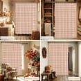 thumbnail image 6 of Peach Pink Plaid Shower Curtain, Waterproof Shower Curtains for Bathroom, Gingham Checked Minimalist Modern Washable Fabric Bathtub Curtain Set Bath Decor with 12 Hooks 48"x72", 6 of 8