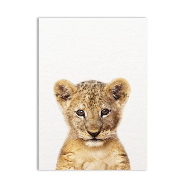 León cebra elefante jirafa bebé animales Póster Artístico impreso, imagen de animales de Safari pintura en lienzo decoración de pared para habitación de niños y guardería Xemadio 1247-12