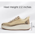 thumbnail image 4 of LUCKY STEP Fashion Chunky Braided Uppers Uppers Sneakers Platform Casual Shoes,Gold Knit,Womens, 4 of 10