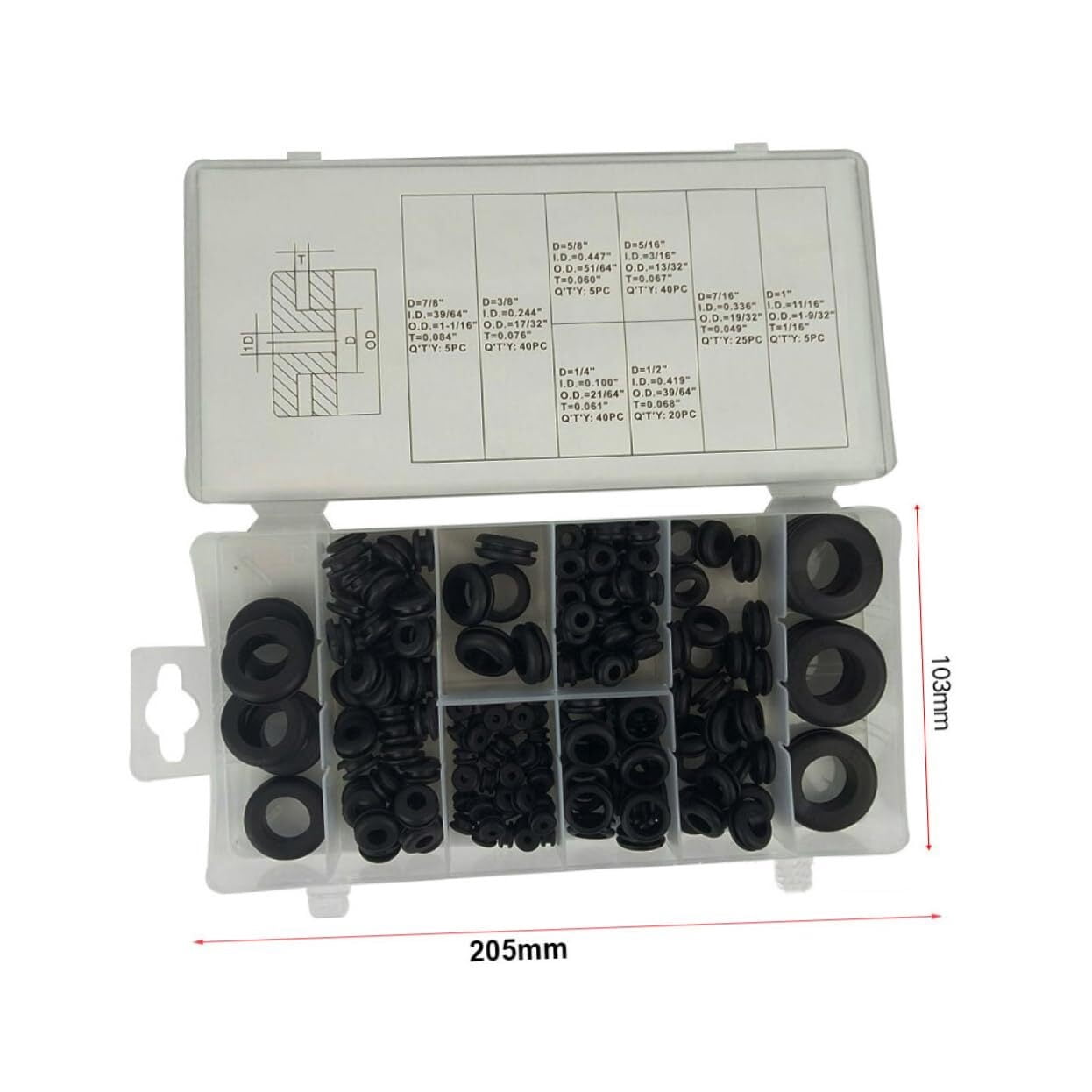 3 Sets Grommet Grommet Rubber Ring Rubber Plugs for Holes Assorted Sizes Rubber Grommets for Wiring Gasket for Plumbing Hole Plugs Rubber Grommet Assortment Rubber Grommet Kit