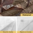 thumbnail image 4 of No Hook Shower Curtain with Snap in Liner, Farmhouse Vintage Country Star Waterproof Bath Curtain Double Layers with See Through Top Window, Rustic Shabby Wooden Plank Hotel Shower Curtains 72x72in, 4 of 9
