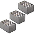 thumbnail image 1 of Organizador de guardarropa de 3 piezas, cajas de almacenamiento, organizador de vaqueros, caja de almacenamiento apilable, caja de almacenamiento gris, 1 of 5