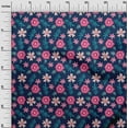 thumbnail image 2 of oneOone Organic Cotton Voile Fabric Leaves & Floral Artistic Decor Fabric Printed BTY 42 Inch Wide, 2 of 4