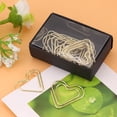 thumbnail image 3 of ZOUSSIQI Heart Paper Clips, Small Paperclips Creative Cute Paper Clips for Paper Non Skid Usualy for Office School Book Notebook Document Organizing and so on (12 Pieces - Gold) CA919-51247, 3 of 7