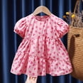 thumbnail image 1 of Robe Décontractée pour Filles Vêtements Roses Été 2023 Nouvelle Robe Princesse Coréenne en Coton Lin Col Rabattu, 1 of 7