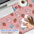 thumbnail image 2 of Long Mouse Pads for Desk,Pink Cow Milk Strawberry Pattern Desk Mats on Top Of Desks, Desk Mouse Pad Extra Large with 3mm Non-Slip Base and Stitched Edge for Gaming,Office,Work,Home 47.3"x23.6", 2 of 6