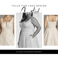 thumbnail image 3 of David’s Bridal, The Edit by DB Studio Women's Square Neck and Lace Ball Gown Wedding Dress, Full Length, Tulle, 3 of 8