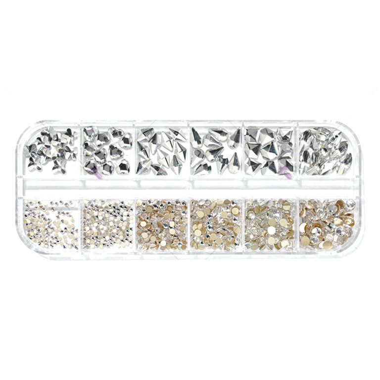 High Quality Glass Flat Back Rhinestones Glitter Crystal AB Stones Glue On  Strass Rhinestone for Nail Art Clothes Decoration