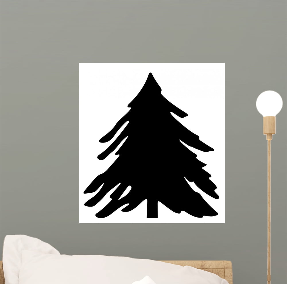 Christmas Tree Wall Decal by Wallmonkeys Peel and Stick Graphic (12 in