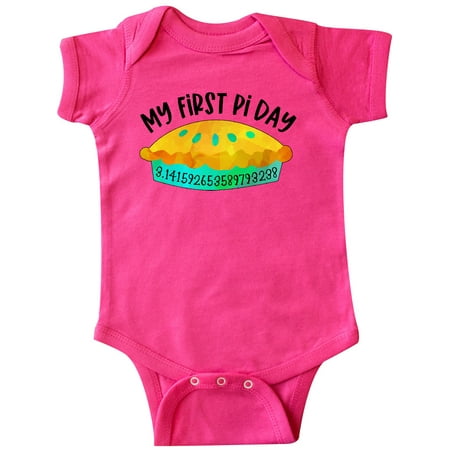 

Inktastic My 1st Pi Day Blue Green Pie Pan Pun Gift Baby Boy or Baby Girl Bodysuit