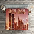 thumbnail image 2 of Ambesonne Travel Quilted Coverlet 3 Pcs, Dubai Night Cityscape, Queen Size, Multicolor, 2 of 2