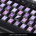 thumbnail image 4 of 2 pegatinas de teclado ruso, pegatinas de letras de repuesto para teclado cirílico, fondo morado con letras blancas, pegatinas de letras para teclado para PC, portátil, portátil, teclado de computador, 4 of 5