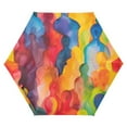 thumbnail image 6 of Abstract Colorful Crowd All Weather Umbrella Triple Folding Parasol 6 Ribs UV Protection Portable, 6 of 8