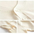 thumbnail image 3 of jinghuiyue Women Sweater Cardigans V Neck Knitted Uniform Button up Long Sleeve JK Top Clothing with Pockets XXL, 3 of 7