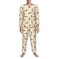 thumbnail image 3 of Salouo Heart Dachshund Print Button-Front Long Sleeve Pajama Set for Men, Soft 2Pjs Men's Long Sleeve Sleepwear-Medium, 3 of 7