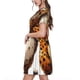 thumbnail image 2 of Disketp Cartoon Cheetah With Attitude para Vestido de Manga Corta para Mujeres, Vestidos de Verano para Mujeres, Casual y Holgado para la Playa, 2 of 6