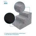 thumbnail image 3 of TiaGOC Foam Pet Steps for Small Dogs and Cats, Portable Ramp Stairs for Couch, Sofa, and High Bed Climbing, Non-Slip Balanced Indoor Step Support, Paw Safe - Gray Linen, 3-Step, 3 of 4