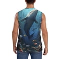 thumbnail image 4 of Lsque Underwater Dolphin Print Men's Cotton Blend Sleeveless Muscle Shirts (S-3XL)- Moisture Wicking, Odor Protection, UPF 30+,X-Large, 4 of 8