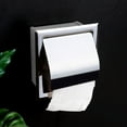 thumbnail image 3 of Porte-papier Toilette Support Ménager Pas de Bavures Poli Rouleau Support Rouleau Montage en Acier Inoxydable Salle de Bain Boîte de Rangement, 3 of 7