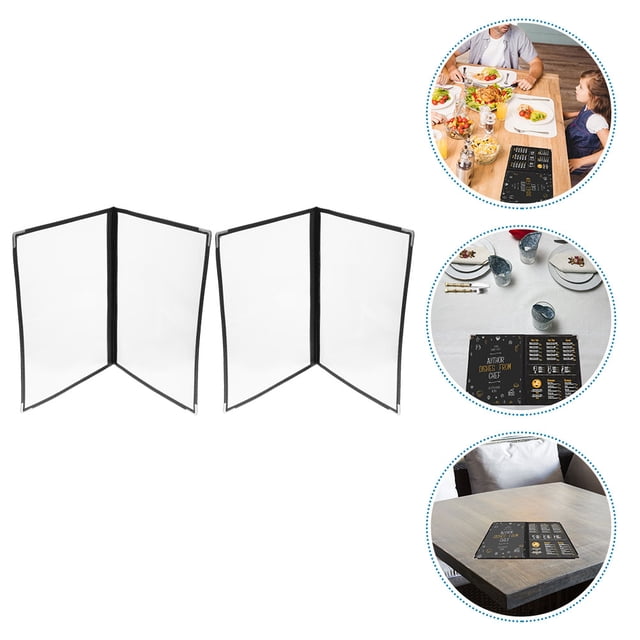 GAXIRE 2Ud Funda Clara Para Menú De Restaurante Con Material Resistente Y Portátil