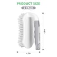 thumbnail image 2 of Tile and grout brush, stiff bristled cleaner for removing stubborn stains from shower walls, bathtub surfaces, kitchen backsplashes, and textured floors, 2 brush pack, White, 2 of 6
