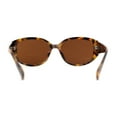thumbnail image 4 of Womens Elegant Chic Oversize Oval Designer Fashion Plastic Sunglasses Tortoise Brown, 4 of 4