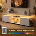 thumbnail image 4 of WGYPRIME TV Stand for 60 Inch TV, Modern Entertainment Center with Adjustable LED & Storage, TV Console for Lining Room, 4 of 6