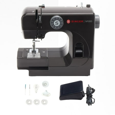 SINGER M1000 Mending Machine | Compact, Lightweight & Portable With 32 Stitch Applications & LED Light | Great for Light to Medium Weight Fabrics & Repairs - Black