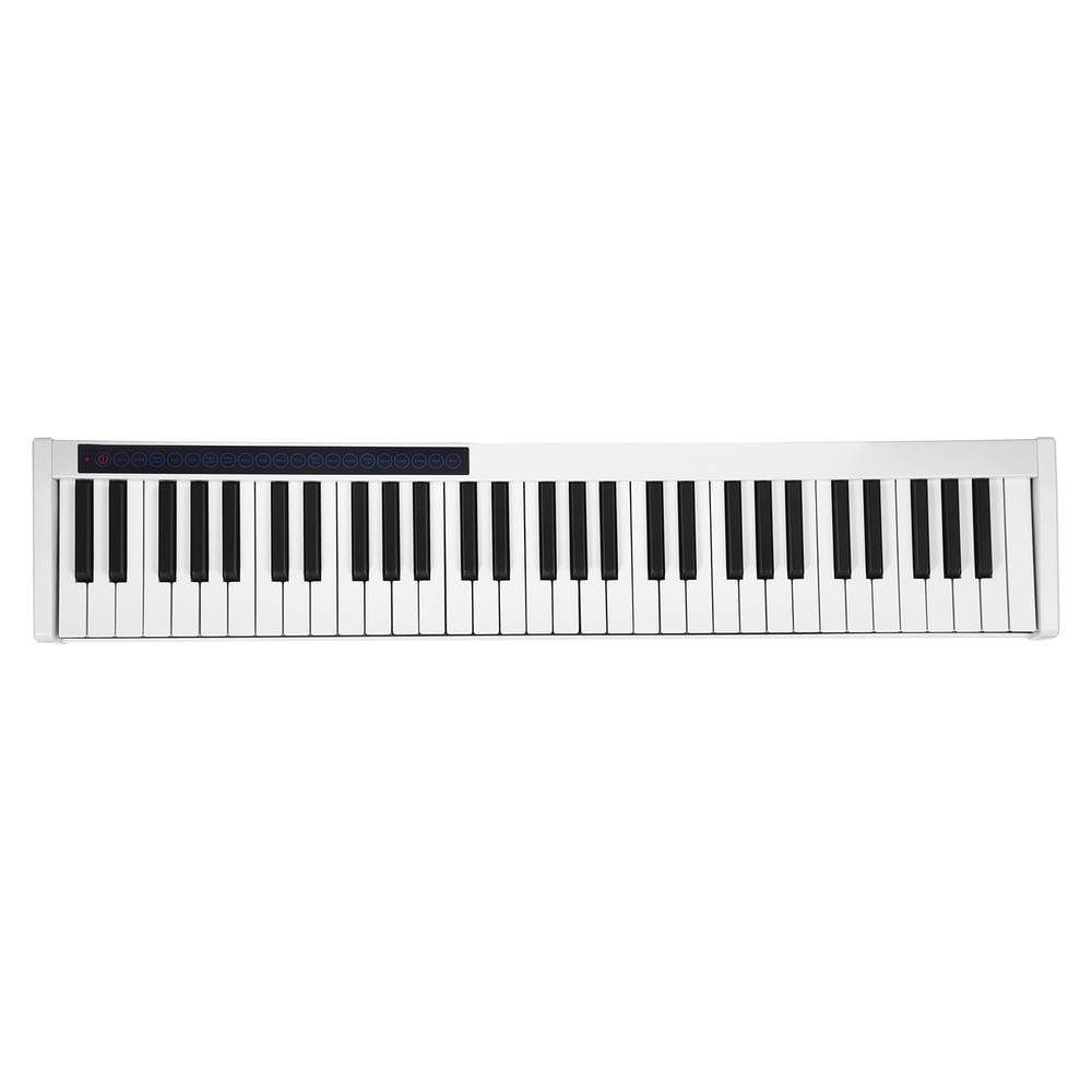 61 Keys White Portable Electric Digital Stage Piano with Carrying Bag MP3 MIDI 