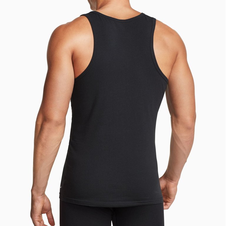 Men's Nike KE1193 Essential Cotton Stretch Tank - 2 Pack (Black M