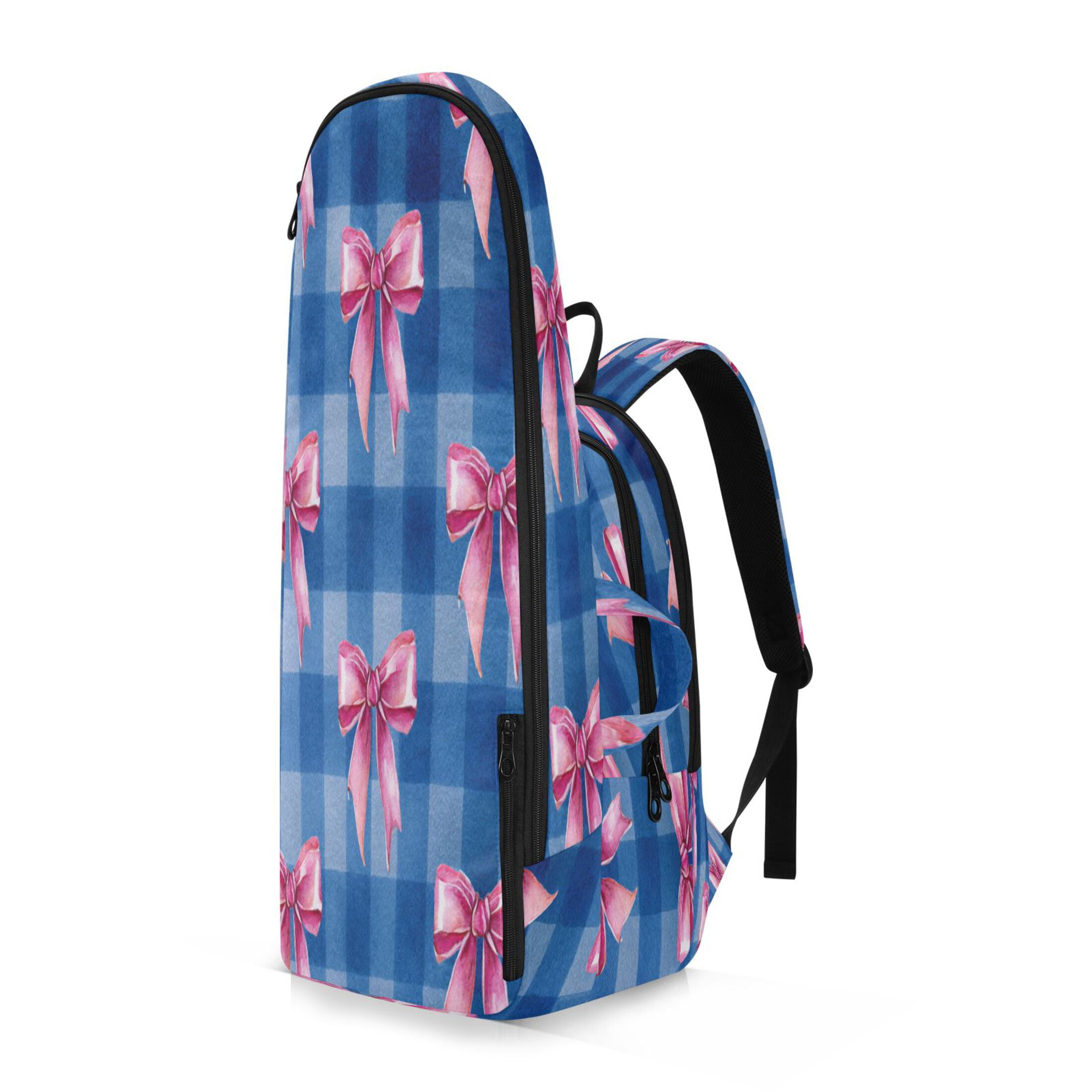 2 Racquet Holder Tennis Backpack Tennis Racket Covers Gym Bags Pink Bows
