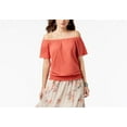 thumbnail image 2 of Style & Co Women's Convertible Off-The-Shoulder Top Red Size Extra Small, 2 of 3