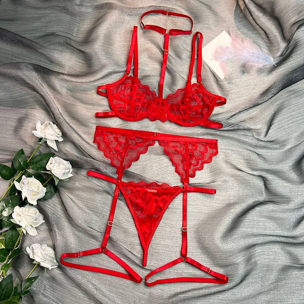 TopLLC Lingerie Sexy Lingerie Bodysuit Set Sexy Women Lingerie Tablier Tenue de Femme de Chambre Robe Cosplay Arc Bandage Tentation Uniforme Sous Vetements Sous Vetements Robe Costume Walmart