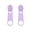 Purple, variant on SmartBy 1 Pair Stud Earrings Zipper Shape Plated Jewelry Cartoon Candy Color Ear Studs for Party