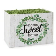 6 Pack, Farmhouse Home Sweet Home Basket Boxes, Large 10.25x6x7.5" for Party, Holiday & Events