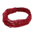 thumbnail image 5 of Unique Bargains 1 Pc Headband Breathable Lace Wide Hairband for Women Wine Red, 5 of 5