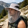 thumbnail image 5 of Fisherman Hat with Netting, Lightweight Sun-Protective Hat, for Outdoor Fishing Hiking Camping, for Men & Women, Gray, 5 of 6