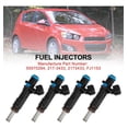 thumbnail image 5 of 4 Fuel Injectors Compatible with Chevrolet Cruze Sonic 1.8l, 5 of 10