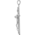thumbnail image 2 of 14K White Gold Textured Crucifix Charm Material Primary - Heirloom Flawless Stunning Inspired by artistry and crafted with passion, 2 of 4