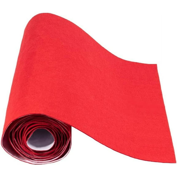 15.7" x 78.7" Red Self-Adhesive Felt Fabric Sheet Sticky Jewelry Drawer Box Liner for Birthday Art and Craft Making Christmas Decoration 1mm Thick for diy