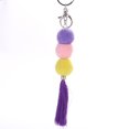 thumbnail image 1 of Porte-clés Pompon Fait Main Boho Pompon Charme Sac à Main Charme pour Femmes, 1 of 10