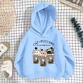 thumbnail image 2 of JAJAHO Kids Girls Hoodies 3-12Y Long Sleeve Cute Cartoon Cat Printed Hooded Sweatshirts Lightweight Fall Pullover Tops, 2 of 8