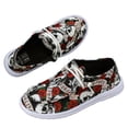 thumbnail image 5 of Holiday Low Top Walking Shoes For Women Halloween Ghost Pumpkin Print Elastic Lace Up Flat Canvas Casual Footwear Red 41, 5 of 7