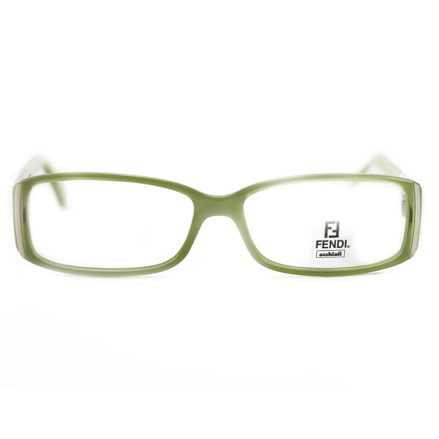 Fendi Olive Green Rectangular Women\'s Glasses FENDI Eyewear with a Rectangular Shape in Light Green and  main image 3
