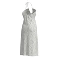 thumbnail image 2 of Vestido George para Mujer, Escote Halter con Cintas Ajustable, Estampado Flores Blanco Talla M, 2 of 4