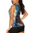 thumbnail image 3 of Lsque Colorful Cloud Shepherd Dog Printed Workout Tank Tops for Women, Athletic Sports Tank Tops, Compression Sleeveless Dry Fit Shirts,Sleeveless Yoga Shirt-Large, 3 of 9