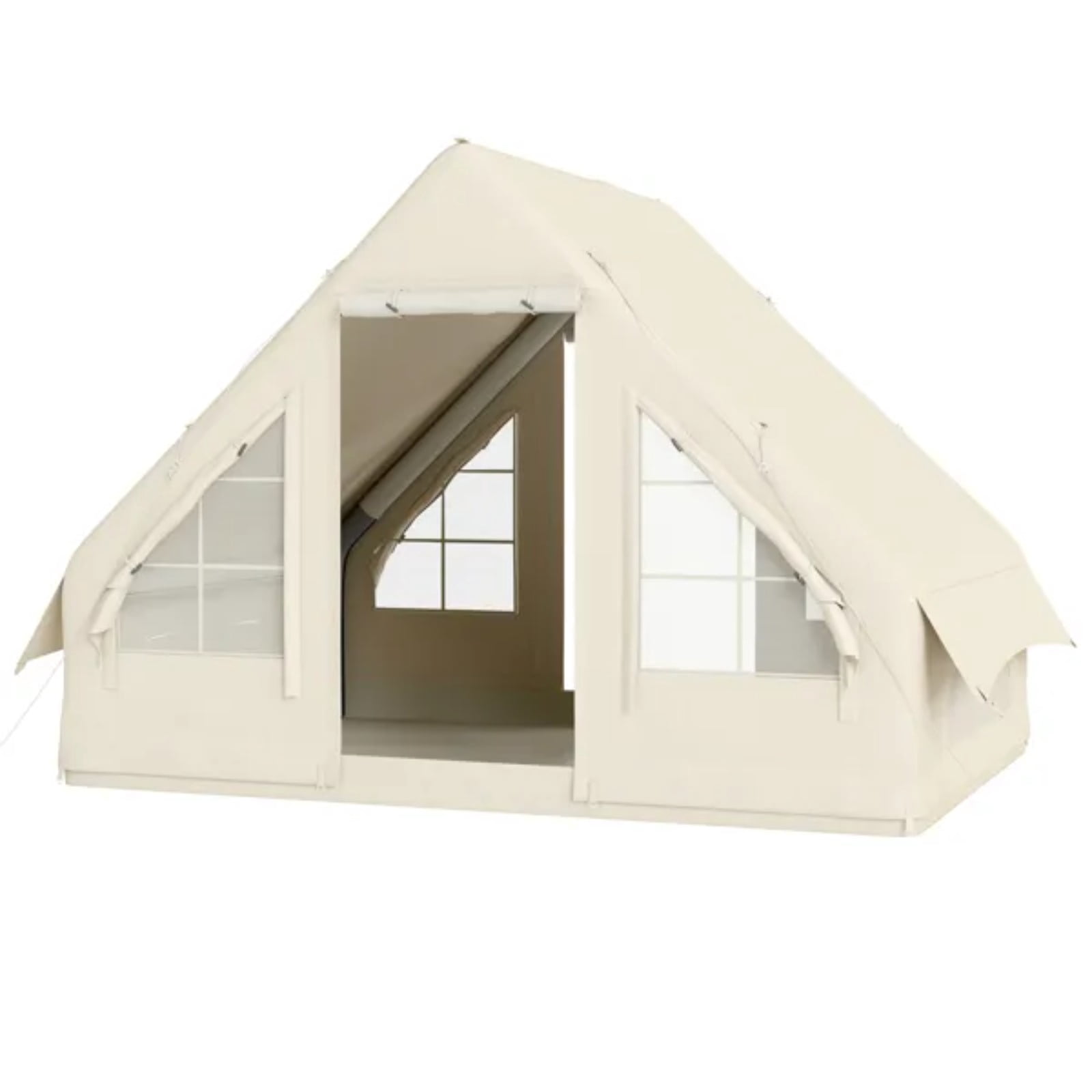 Extra Large Camping Tent, Level 4 Windproof, Waterproof, Easy To Set Up and Transport, 420D Oxford Cloth, with Carry Bag, Suitable for Camping, Picnic, Hunting, Fishing Beige 3 Person Tent