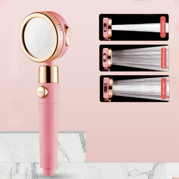 Turbo Shower Head Home Bath Shower Nozzle Water Heater Filter Shower ,3 Bathing Modes, One Pressurised Water Stop Function Shower Head., Xinsrenus Under $5! Turbo Shower Head Home Bath